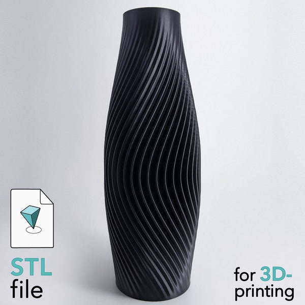 Floor Vase STL to download and 3D print | Stl File For 3D Printers |  Homedecor Vase "Volute"