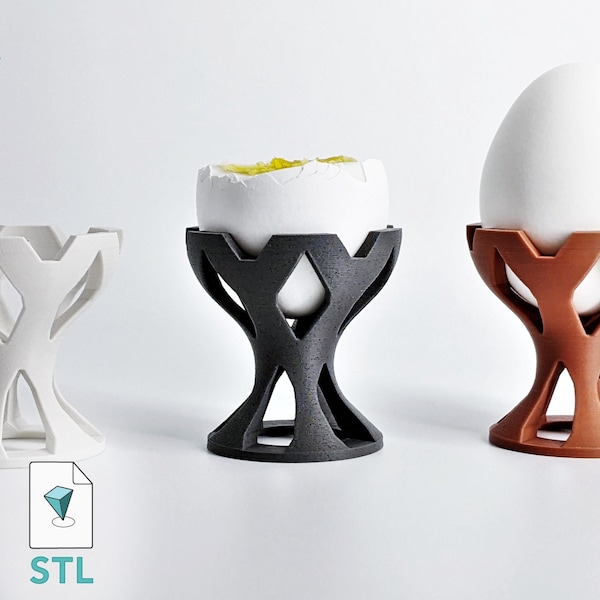 Modern Crown Egg Cup 3D Print STL File
