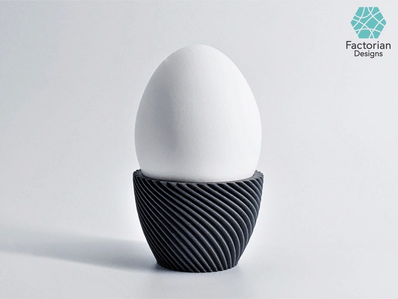 3D Printed Egg Cup STL File: Modern Kitchen Decor (Bambu Studio 3MF) image 3