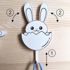Key & Towel Hanger - Moving Ears Bunny! 3D Print File STL