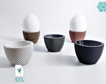 3D Printed Egg Cup STL File: Modern Kitchen Decor (Bambu Studio 3MF)