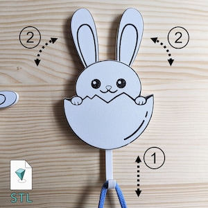 Key Hanger Moving Ears | Bunny 3D Print File STL