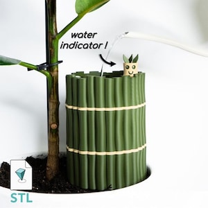 Self-Watering Plant Spike with Bamboo Buddy! - STL & 3MF Files