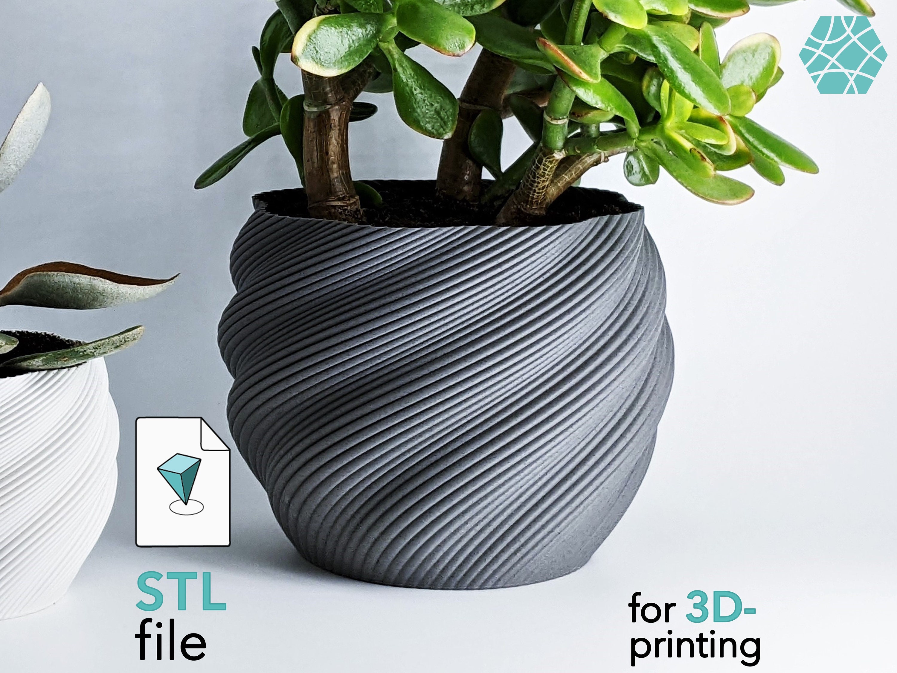 STL file Stackable Planter Pot 🪴・3D printer model to download・Cults
