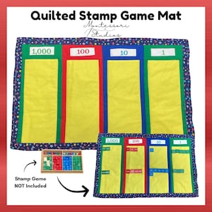 Quilted Montessori Stamp Game Mat
