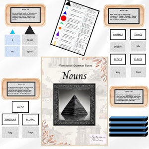 Cartões de gramática Montessori