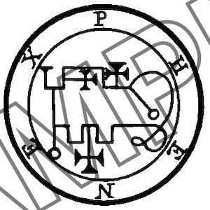 Sigillo di Phoenix SVG 37th Demon Phoenix Sigil SVG Goetia Demon SVG Occult Magic Circle svg Summoning Circle svg File