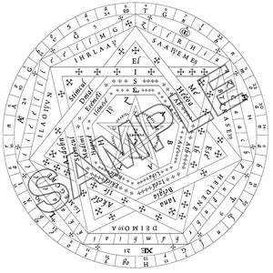Sigillum Dei Aemaeth SVG Sigillo della verità di Dio Cerchio magico SVG