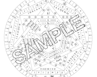 Sigillum Dei Aemaeth SVG Seal of the Truth of God SVG Magic Circle
