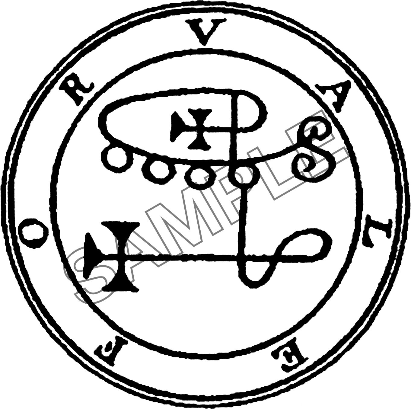 Seal of Valefor SVG 6th Demon Valefor Sigil SVG Goetia Demon SVG Occult Magic Circle svg Summoning Circle svg File