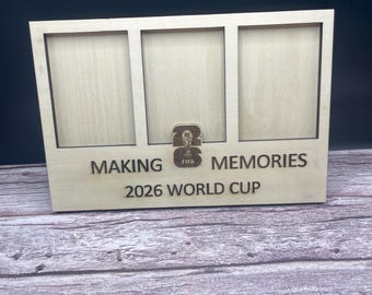 2026 World Cup Photo Frame | Triple Picture Frame | Soccer Memories Frame | Personalized Photo Display | Gift for Soccer Fans
