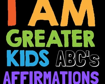 26 Printable ABC's Affirmation kids tracing and coloring pages.