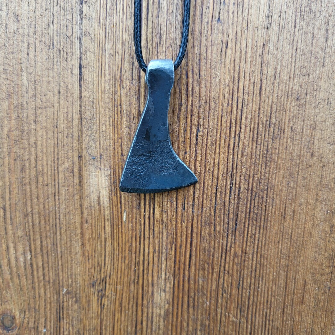 Hand Forged Axe Head Pendant | Handmade Viking Pendant - Etsy