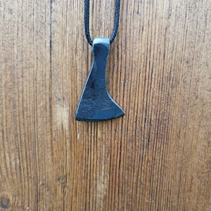 Hand forged Axe Head pendant | Handmade viking pendant