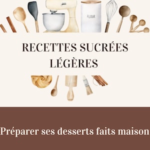 Livre de recettes sucrées - Perte de poids