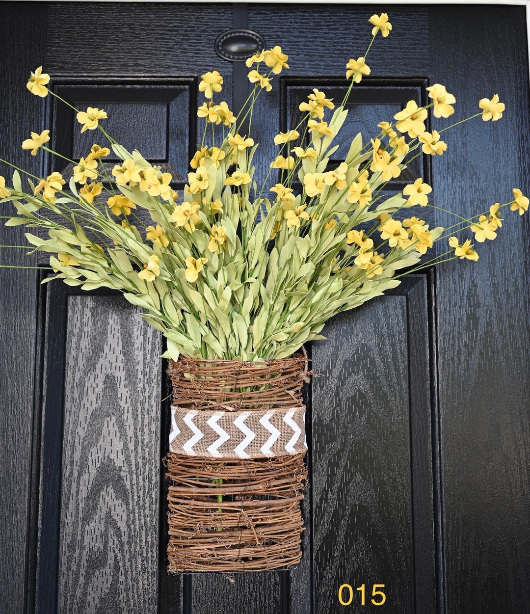 26 Basket Wreaths for Front Door Wreaths Baskets for Etsy