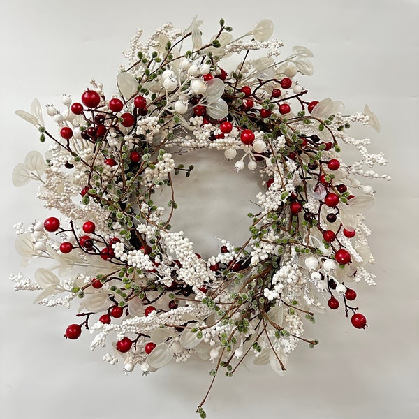 Front door wreath Christmas wreath winter wreath Gift wreath 28 inc