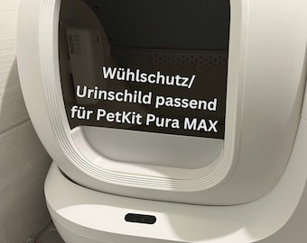 Ab 9,99 Euro: Für PetKit Pura MAX - Wühlschutz / Urinschutz für Katzenstreu - Wurfschutz Schild Tür Barriere - Buddeln Vergraben Katzenklo