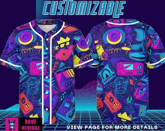 Rave Jersey Anpassbare 90er Jahre Rave Jersey Rave 1990 Outfit Anpassbare Männer Rave Jersey Retro Custom Frauen Rave Jersey Männer Rave Outfit