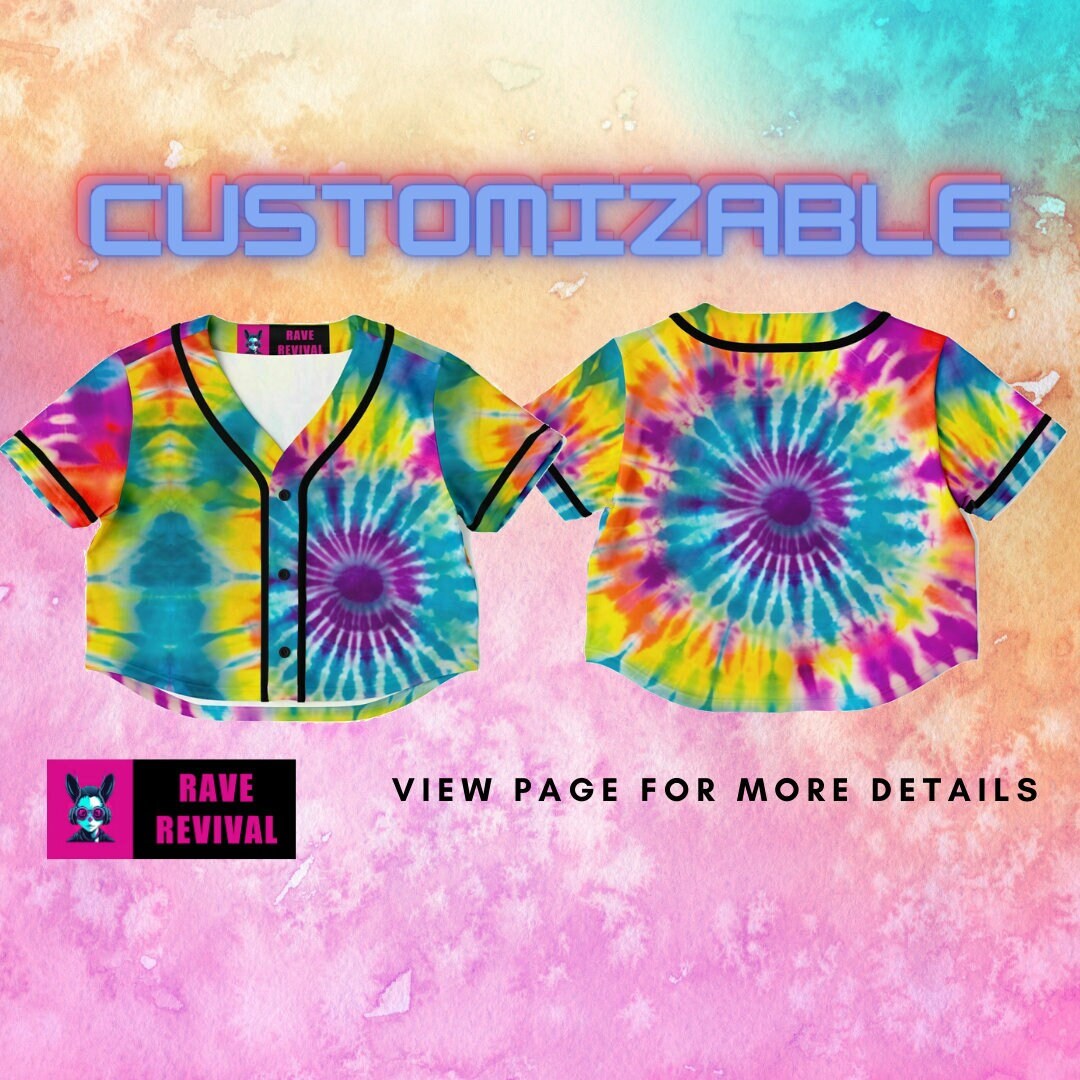 Rave Jersey Customizable Rave Jersey Crop Top Custom Tie Dye Rave ...