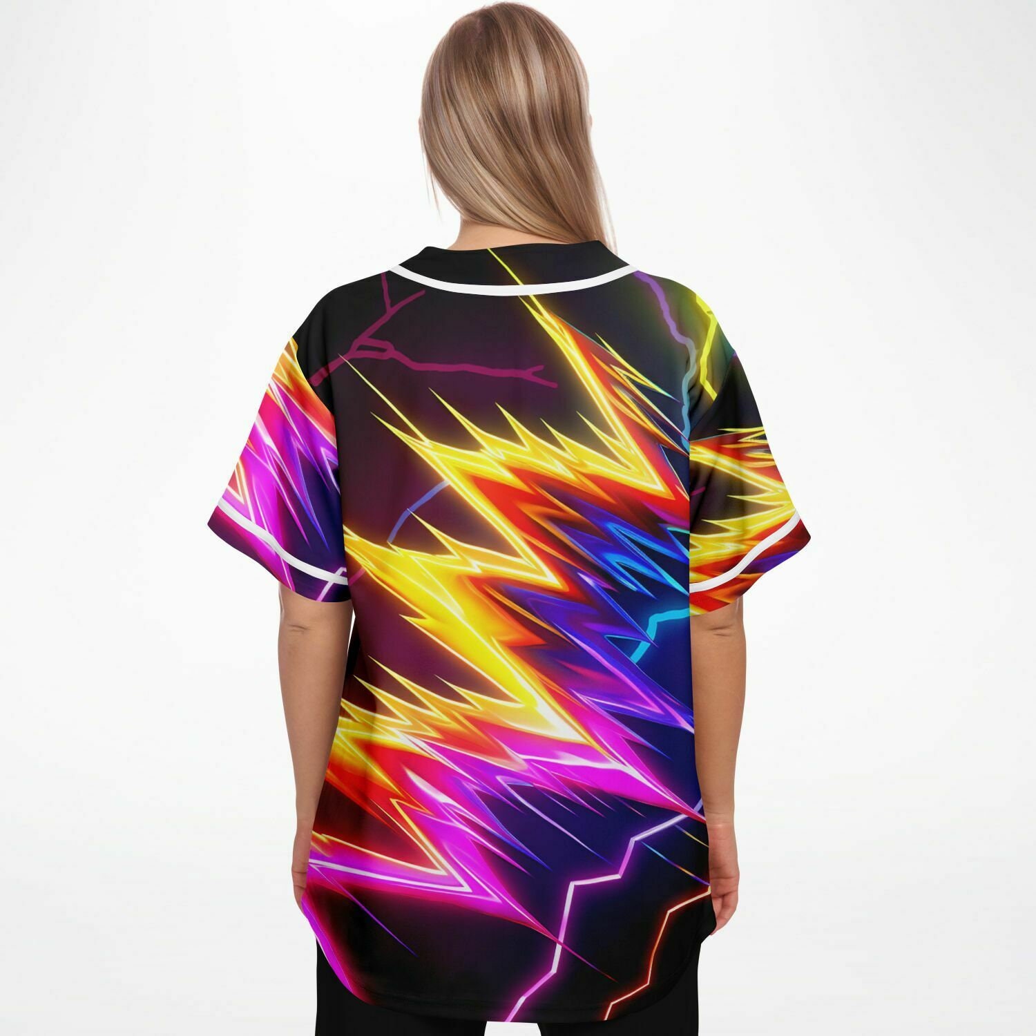 Rave Jersey Colorful Lightning Customizable Festival Outfit Mens Rave ...