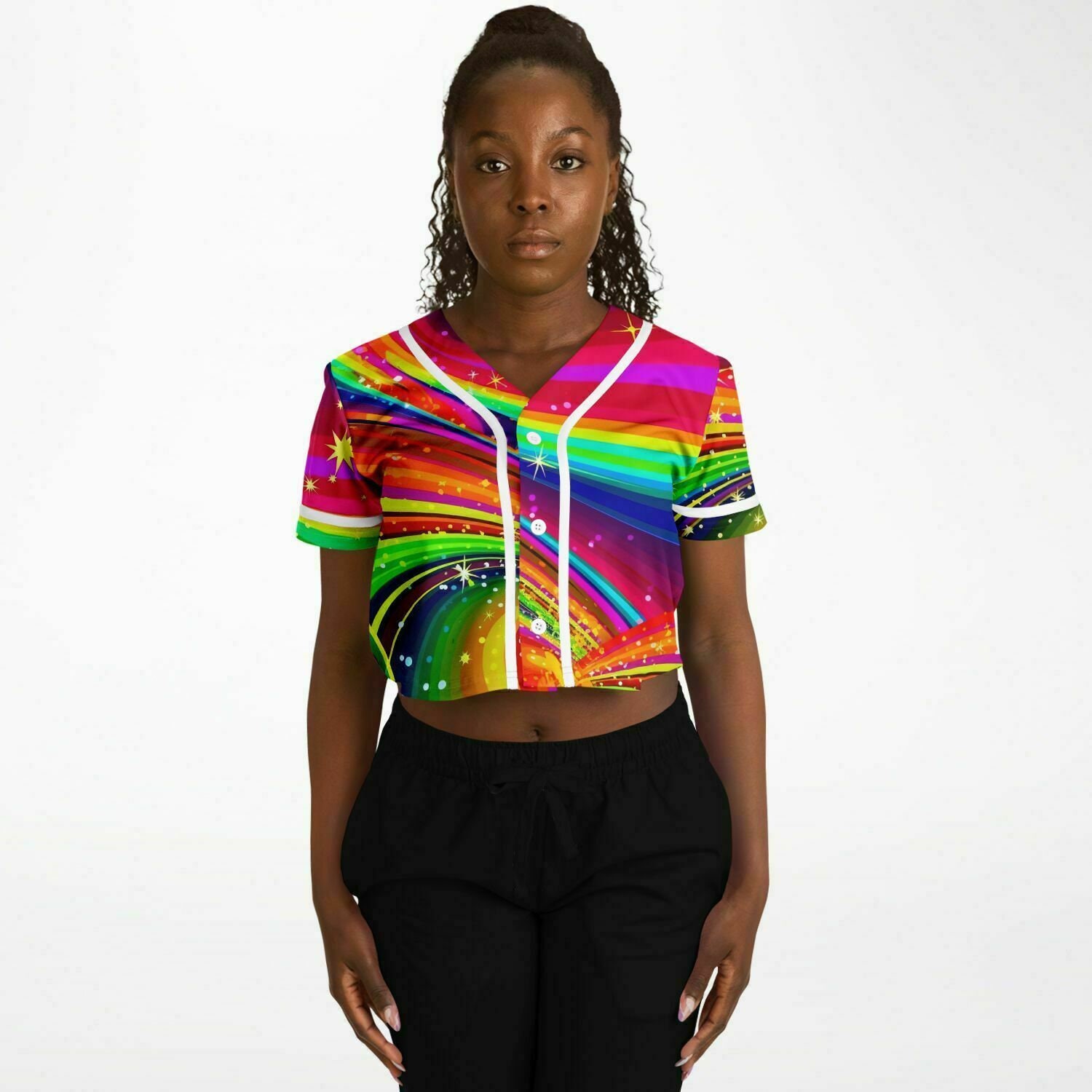 Rave Jersey Customizable Rave Jersey Crop Top Custom Shirt Rainbow ...