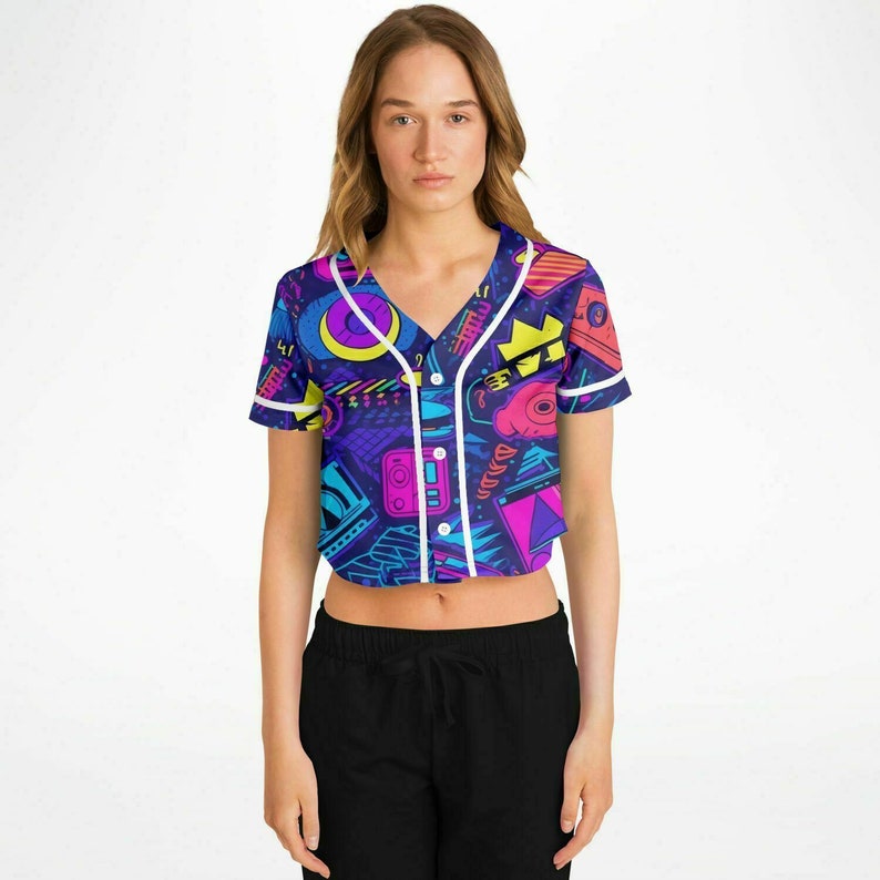 Teletech Rave Jersey Rave Jersey Customizable Rave Jersey Crop Top Custom 90s Rave Womens ...