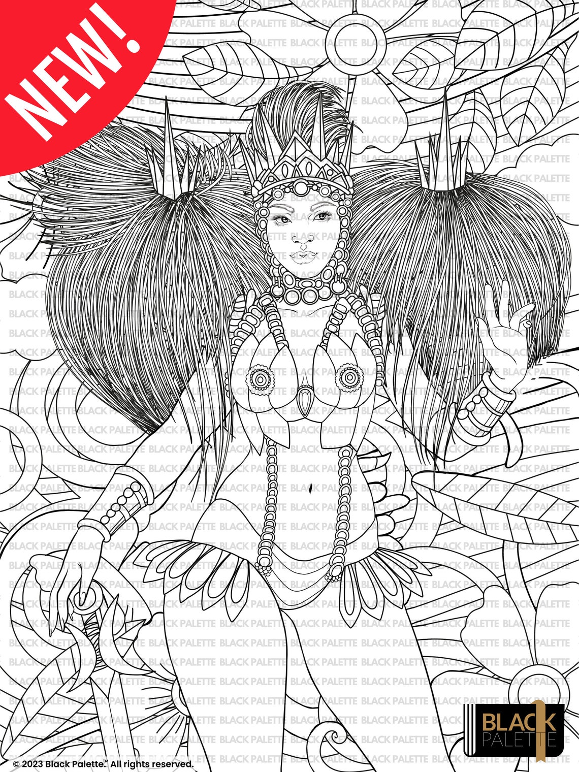 Fantasy Coloring Page Anime Coloring Page Digital Download Adult Coloring Book PDF Printable ...