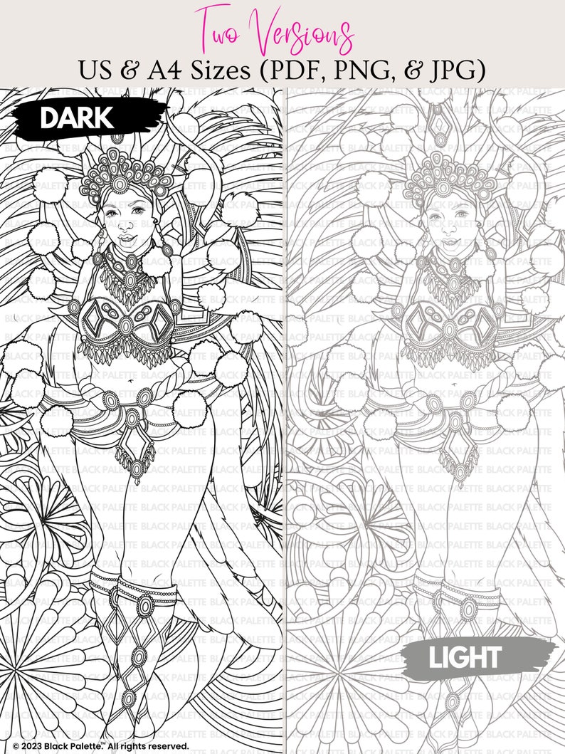 Fantasy Coloring Page Anime Coloring Page Digital Download Adult