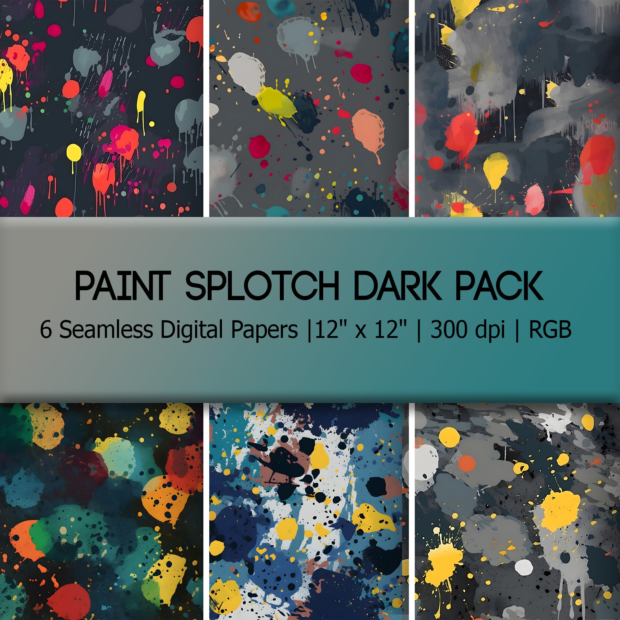 Splotches Pattern Dark Paint Splotches, Artwork, Dark Gray, Jackson Pollock, Dripping ...