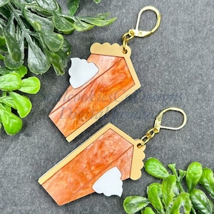 File di download digitale SVG per orecchini acrilici a strati con torta di Natale e Ringraziamento al laser Glowforge