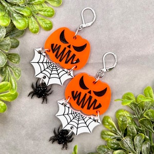 Glowforge Laser Gruselige Halloween Acryl Ohrringe Datei Digitaler Download SVG