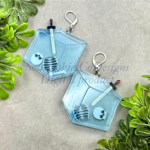 Glowforge Gelatinous Cube Shaker Multi Layer Acrylic Earrings File Digital Download SVG