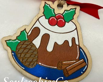 Glowforge Laser Christmas Pudding Ornament File Digital Download SVG