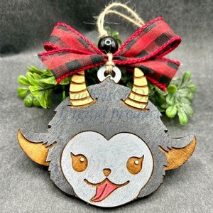 Glowforge Laser Krampus Christmas Ornament File Digital Download SVG