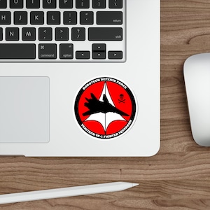Robotch Inspired &quot;Veritech Squadron&quot; - Die-Cut Sticker Decal Label Retro Classic
