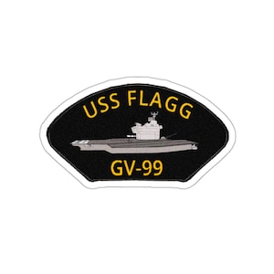 G.I. Joe-inspirerad USS Flagg - Stansad klistermärkesetikett Retroklassiker