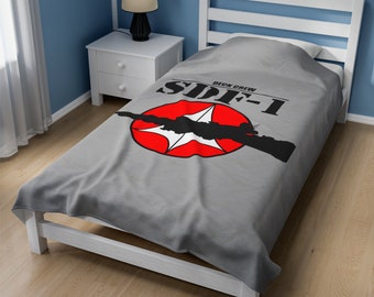 Robotech Inspired "SDF-1 Deck Crew" Velveteen Plush Blanket