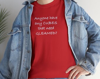 Cubes that need Gleamed - Men Women Heavy Cotton Classic Retro Tee Shirt, Tshirt Multiple Colors