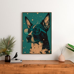 Vintage Dog Print, Dog wall print, Animal poster, Cool Print, Pet Lover Wall Art, Dog Mom Wall Decor, Printable Pet Poster Digital