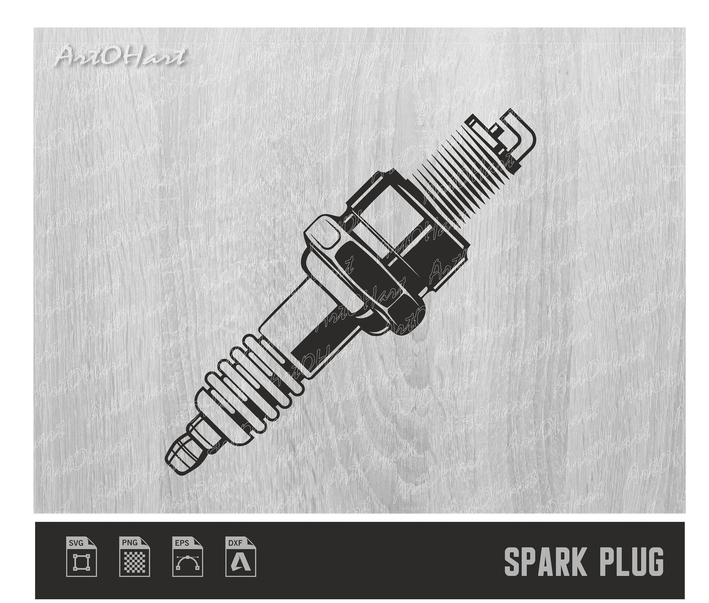 Spark Plugsvg Clipart Printable Vinyl/ Sticker Cut Files Etsy