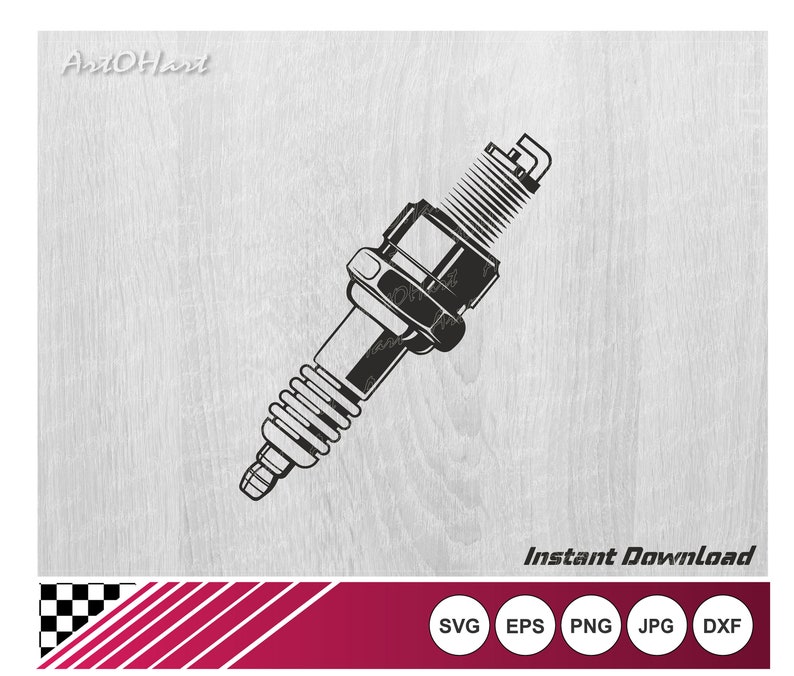 Spark Plugsvg, Clipart, Printable Vinyl/ Sticker, Cut Files, Vector