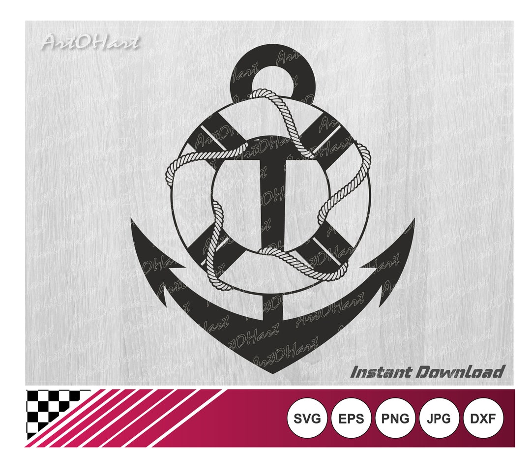 Navy Anchor-svg. Dxf. Png. Eps. Printable Design. Cutfile. - Etsy