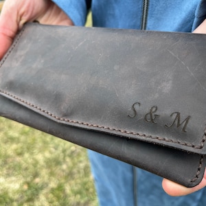 Leather Women Wallet, Custom Wallet, Gift For Her, Personalized Gift, Minimalist Wallet, Mothers Day Gift, Anniversary Gifts, Wedding Gift