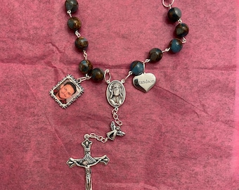 Car Rosary with Photo - Catholic