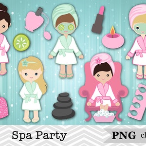 36 Spa nuit Clip Arts, fille Spa Party Clipart, Clipart filles Spa, Spa fille Scrapbook, choyer Clip Art, Spa Party Scrapbook téléchargement immédiat
