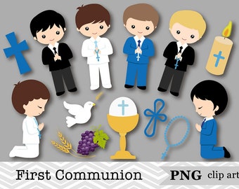 62 pojkars första nattvard clipart, pojkars första nattvard clipart, scrapbook för första nattvarden, pojkars första nattvard direktnedladdning