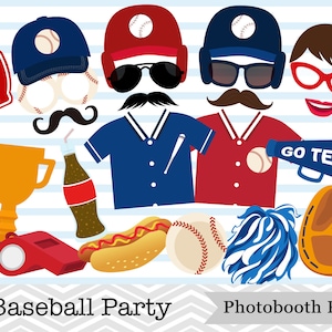 Printable Baseball Party Photo Booth Props, Sports Party Photo Booth Props, Baseball Birthday Party Props, Sports Birthday, Instant Download