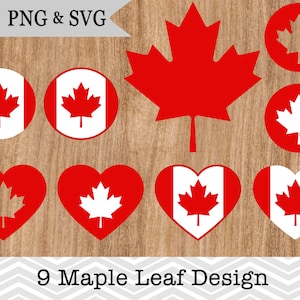 9 Liebe Kanada SVG, Kanada Maple Leaf ClipArt, Kanada Day Cut Datei für Cricut, Maple Leaf SVG Cricut Schneidedatei, Instant Download