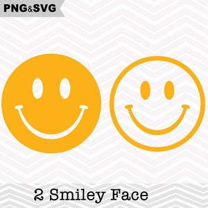 2 Smiley Face SVG, Smiley Face Clipart, arquivo de corte Emoji SVG para Cricut, Emoji Clip Art, arquivo de corte Emoji Svg Cricut, download instantâneo
